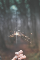 Wunderkerze mit Bokeh