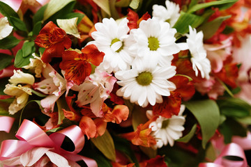beautiful bouquet of different flowers. a gift for any holiday