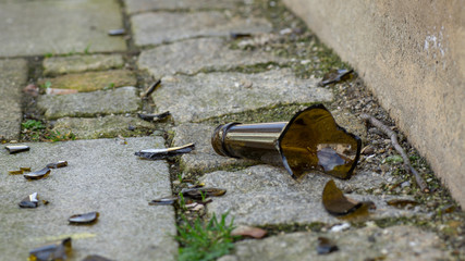 Zerbrochene Flasche