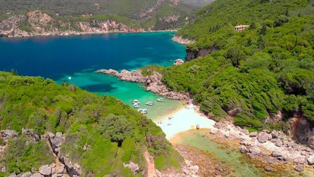 aerial view of greek  island