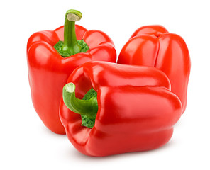 sweet pepper, paprika, isolated on white background, clipping path, full depth of field