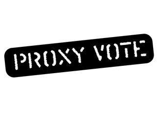 Proxy vote black stamp