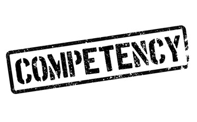 competency stamp on white