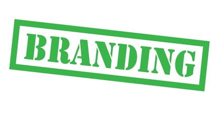 branding stamp on white