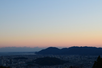 Fototapeta premium 静岡市 夕焼け