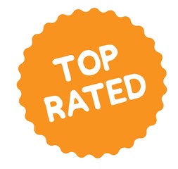 top rated stamp on white