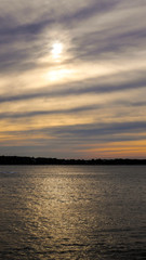 Sunset over american Atlantic coast