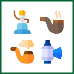 Fototapeta premium 4 piping icon. Vector illustration piping set. valve and pipe icons for piping works