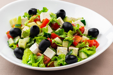 salad in a white plate