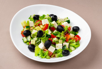 salad in a white plate