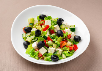 salad in a white plate