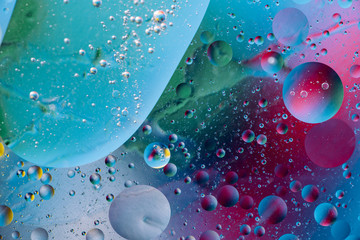 water drops on blue background