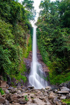 Long exposure shot of Gitgit Waterfall