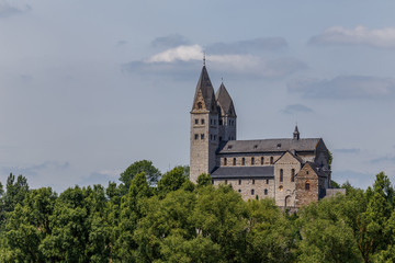 Old catholic basilica church in Dietkirchen, close to Limburg, Germany