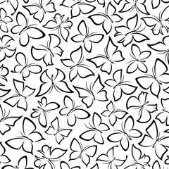 Butterflies background set. Collection butterfly icons. Vector