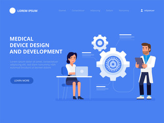 Medical device design and development. Science concept.