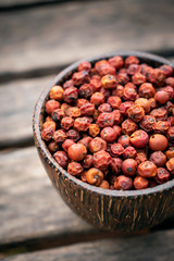 organic kampot dried red pepper corns in cambodia