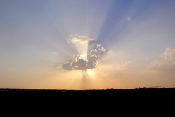 Filtered Rays from Sun 