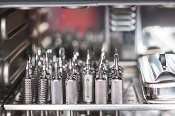 Inside of Tattoo equipment sterilization machine
