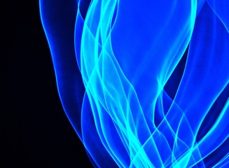 Naklejka premium Blue light painting smokey effect 