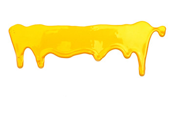 Liquid golden texture isolate on white background