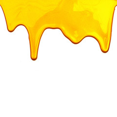 Liquid golden texture isolate on white background