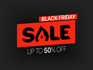 Black friday sale banner. Season sale vector offer