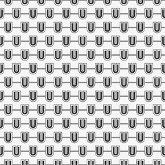 Naklejka premium Vector seamless pattern of alphabet letter U