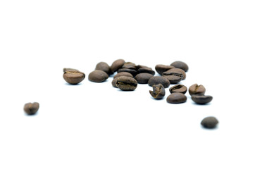 Coffee beans isolated on white background