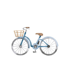 Fototapeta na wymiar 青い自転車