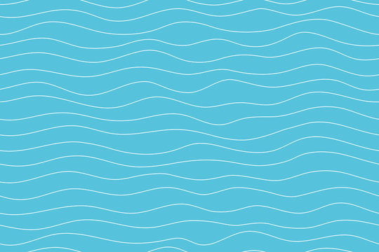 Wave pattern seamless abstract background. Lines wave pattern white on blue background for summer vector design.