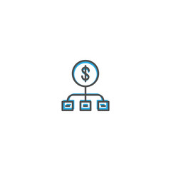 Diagram icon design. Marketing icon line vector illustration