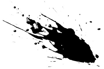 Black blots, isolated on white background