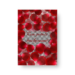 Invitation card design with red blossom flowers
