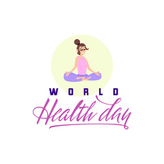 World Health day. Holiday poster - flat design
