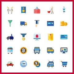 25 commerce icon. Vector illustration commerce set. deal and single icons for commerce works