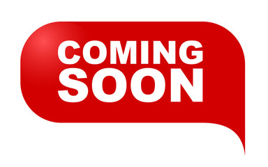red vector banner coming soon