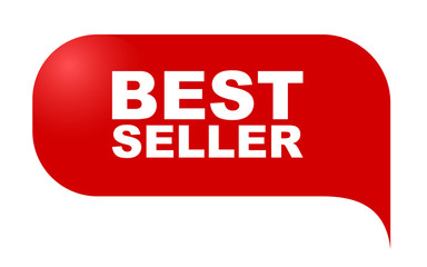 red vector banner best seller