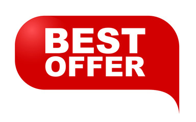 red vector banner best offer