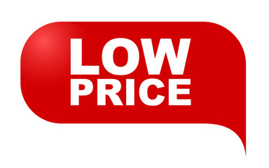 red vector banner low price