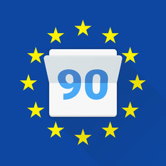 Schengen calculator 90 days Adaptive icon Material Design illustration