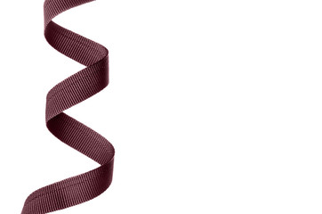 Brown sling belt on white background isolation