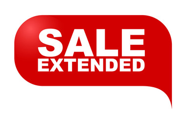 red vector banner sale extended