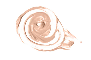 Liquid Foundation Smudge beauty On White Background isolation