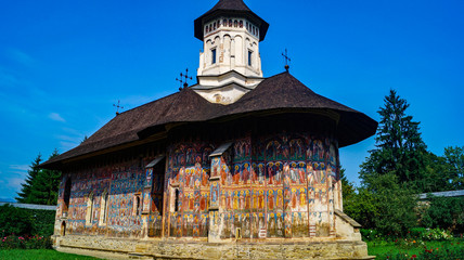 The painted monastery of Sucevita in Bucovina, Romania