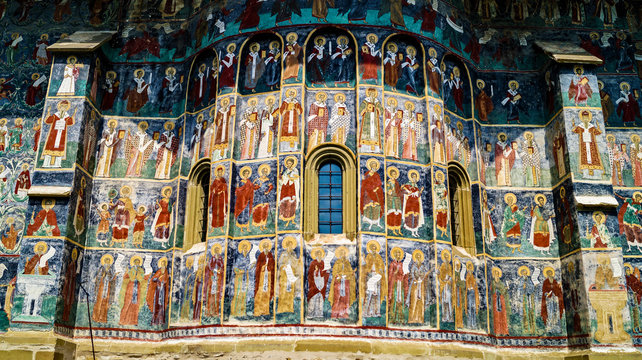 The painted monastery of Sucevita in Bucovina, Romania