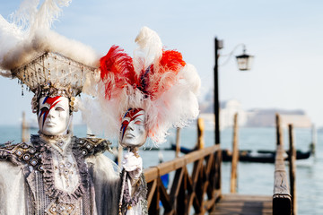 Venice Carnival mask and character. San Marco, Veneto, Italy
