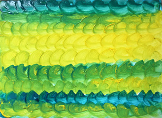 watercolor abstract textured green-yellow background with round brushstrokes