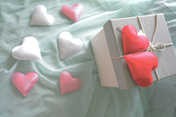 beautifully designed romantic gift among hearts