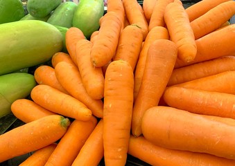 Carrot at a market stall